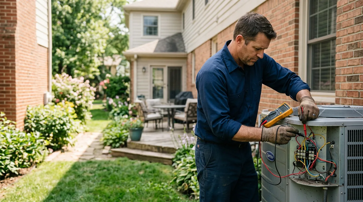 HVAC technician working near Lyndon, KS